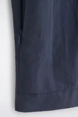 PANTALON DROIT DÉCONTRACTÉ À DÉTAIL ZIPPÉ - BLEU MARINE — photo 2