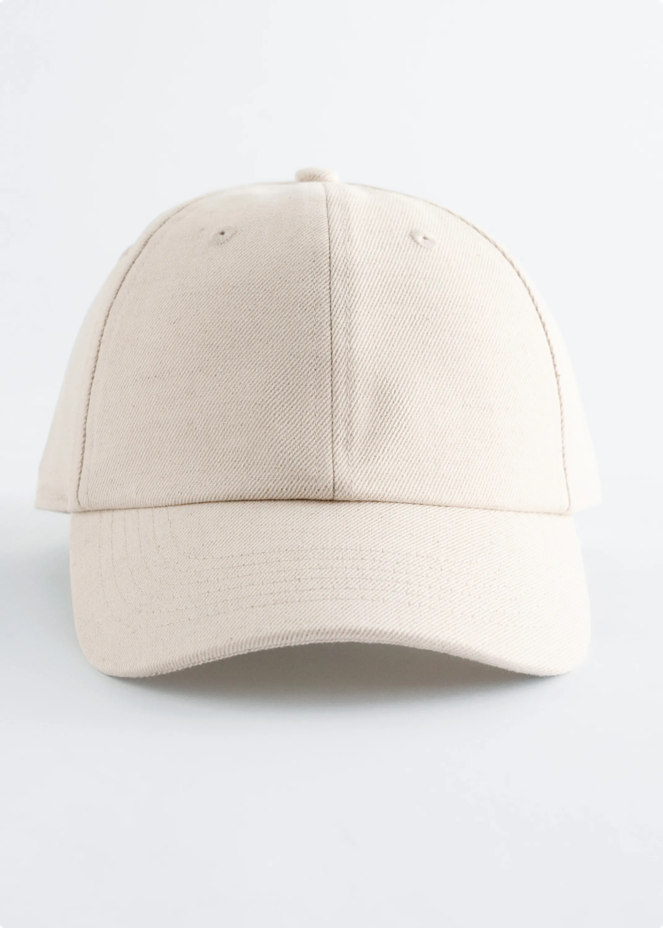 Casquette en coton et lin - Écru