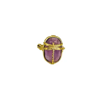 Bague libellule améthyste violette - Au Fil de LO — photo 1
