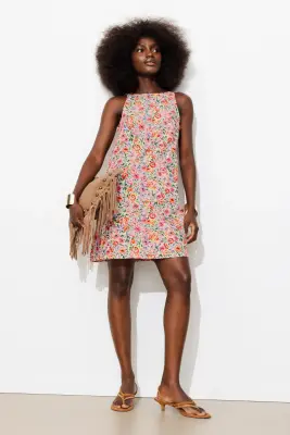 Robe courte à fleurs Femme — photo 2