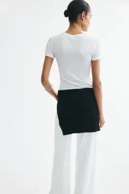 T-shirt en soie mélangée - Blanc — photo 3
