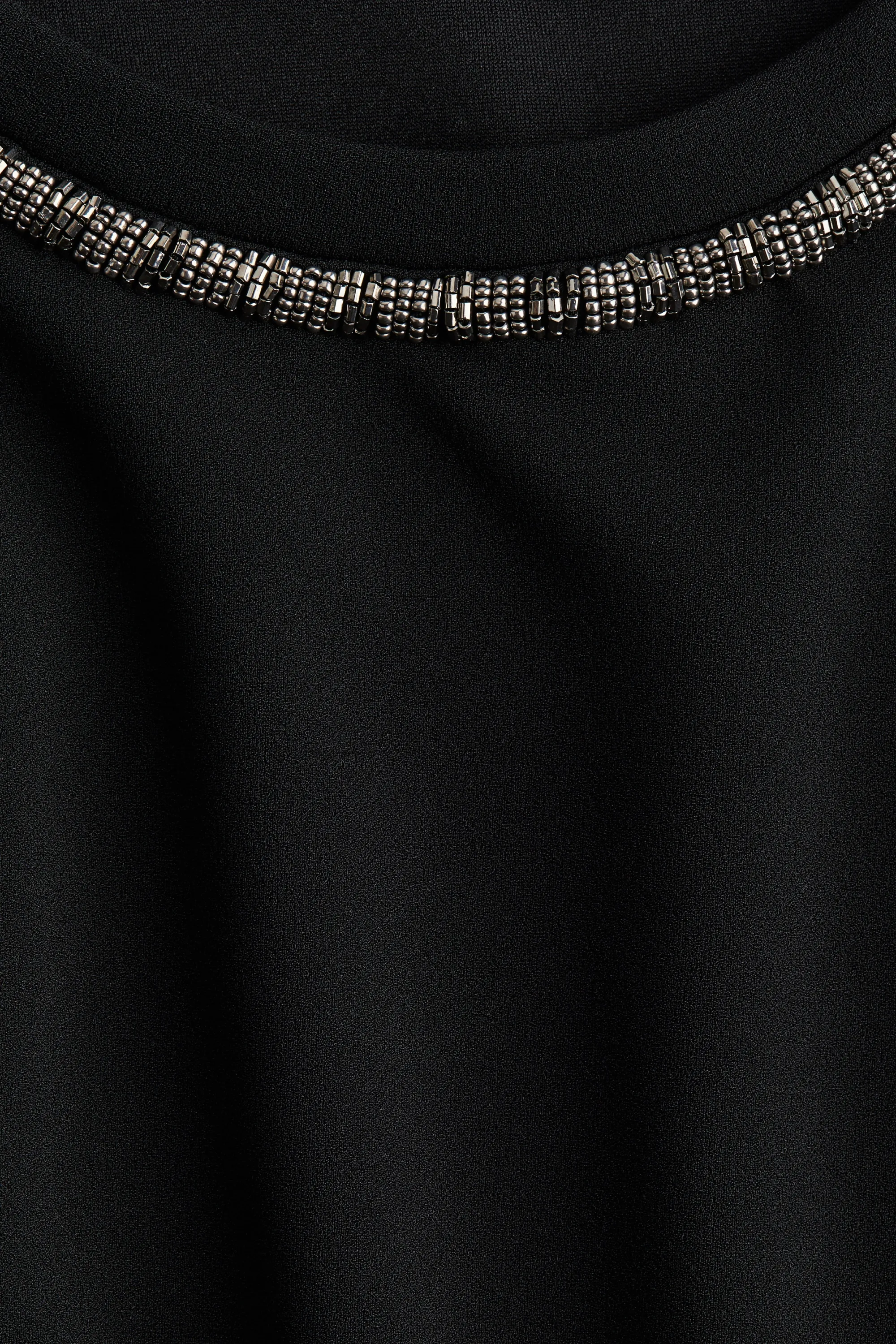T-shirt court - Noir/perles fantaisie