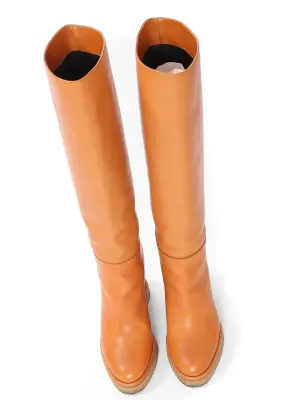 Bottes compensées en cuir camel Prix boutique 1450€ Taille 36 — photo 4
