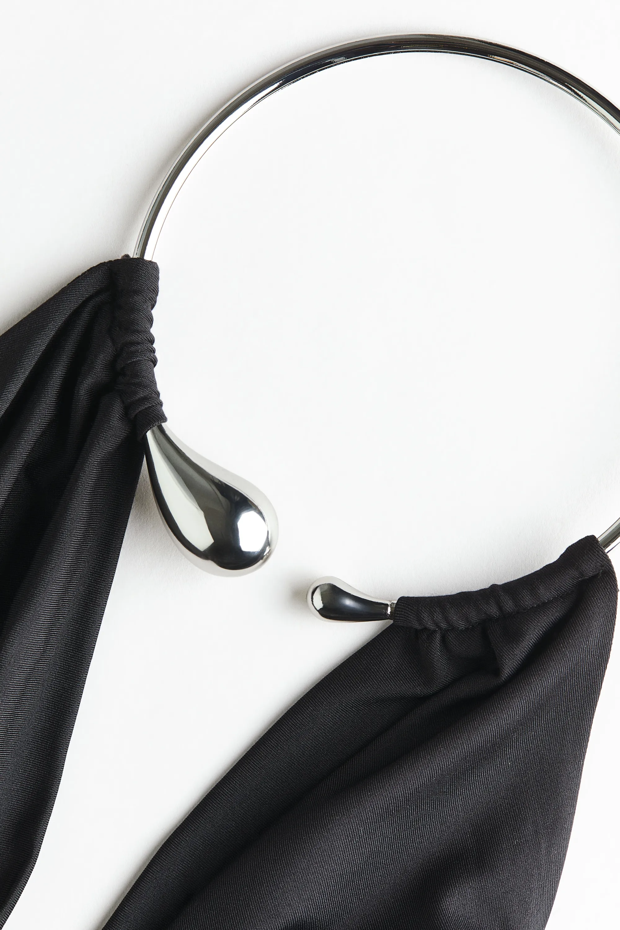 Robe dos nu à effet drapé - Noir