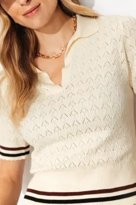 Pull polo manches courtes — photo 5