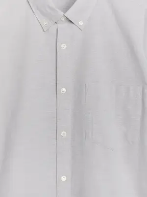 Chemise Oxford classique - Gris clair — photo 2