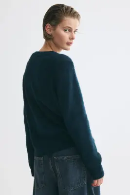 Pull ajusté - Bleu marine — photo 3