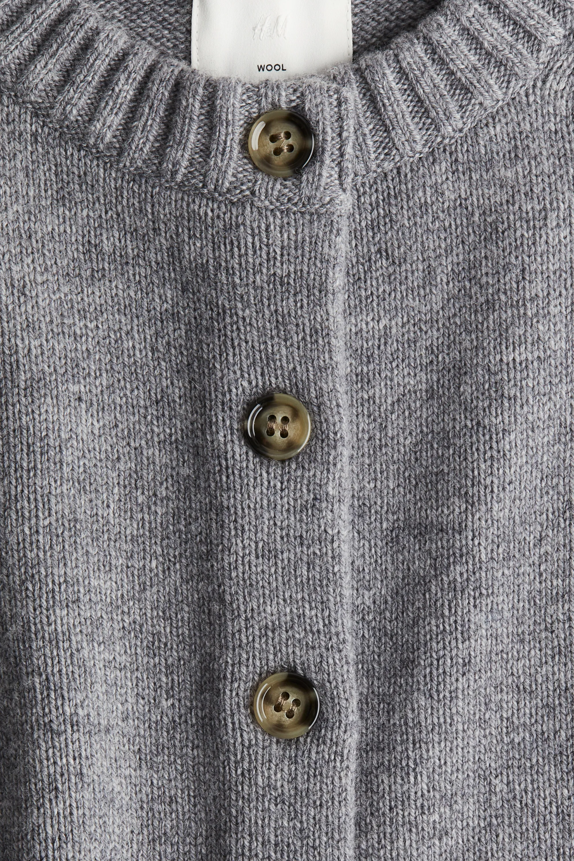 Gilet à manches courtes en laine - Gris chiné
