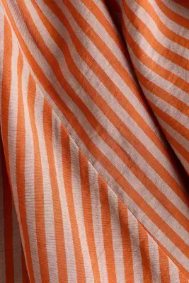 Robe à plis godets - Orange/rayé — photo 3