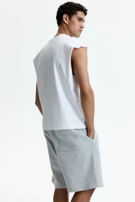Débardeur Relaxed Fit en coton - Blanc — photo 4