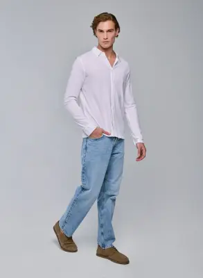 Chemise Blanche Manches Longues en Deluxe Coton — photo 3