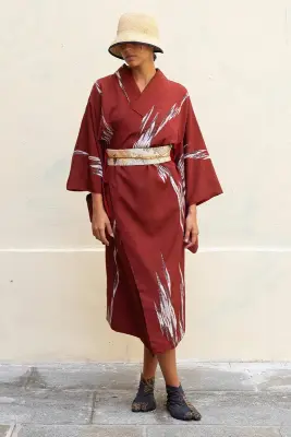 Manteau/Robe Kimono Upcyclé — photo 3