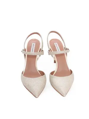 Escarpins slingback à paillettes dorées Prix boutique $695 Taille 40 — photo 4