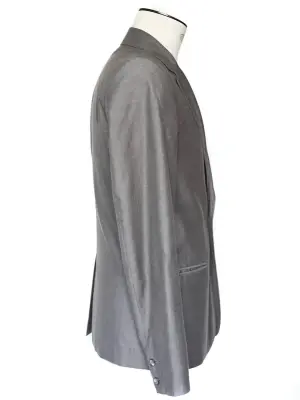 Veste blazer classique en coton gris Prix boutique 360€ Taille S — photo 3