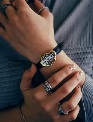 LAPHONT MIRAGE WATCH GOLD BLACK STRAP — photo 2