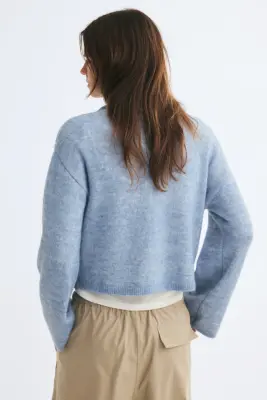 Pull à col cheminée - Bleu ancien clair — photo 2