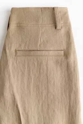 Pantalon 7/8 en twill - Beige — photo 4