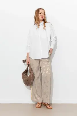 Pantalon large à bandes — photo 2