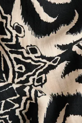Robe asymétrique découpée - Beige clair/motif — photo 4