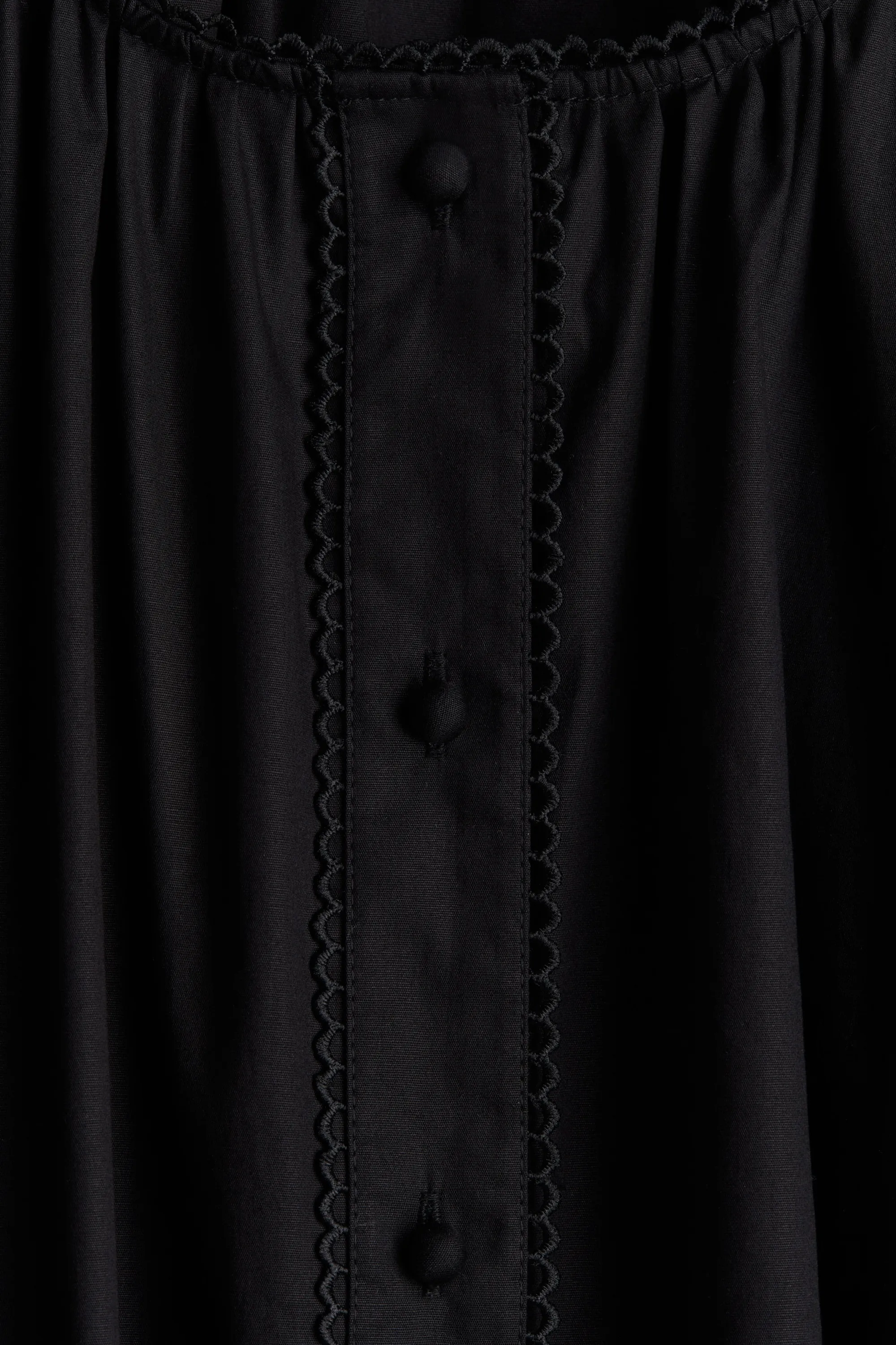 Robe à bords picots - Noir