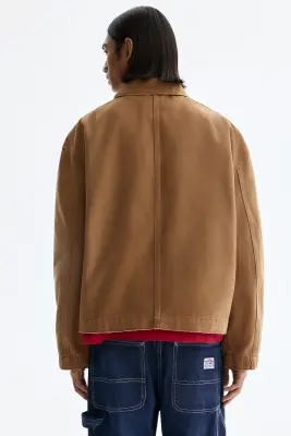 Veste avec col - Beige foncé — photo 3