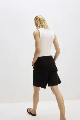 Short Bermuda Wrinkle Resistant Relaxed Fit - Noir — photo 3
