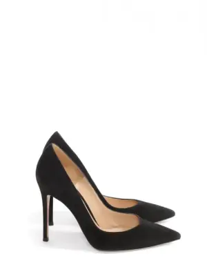 Escarpins 105 en suède noir talon stiletto bout pointu Px boutique 590€ Taille 38 — photo 1