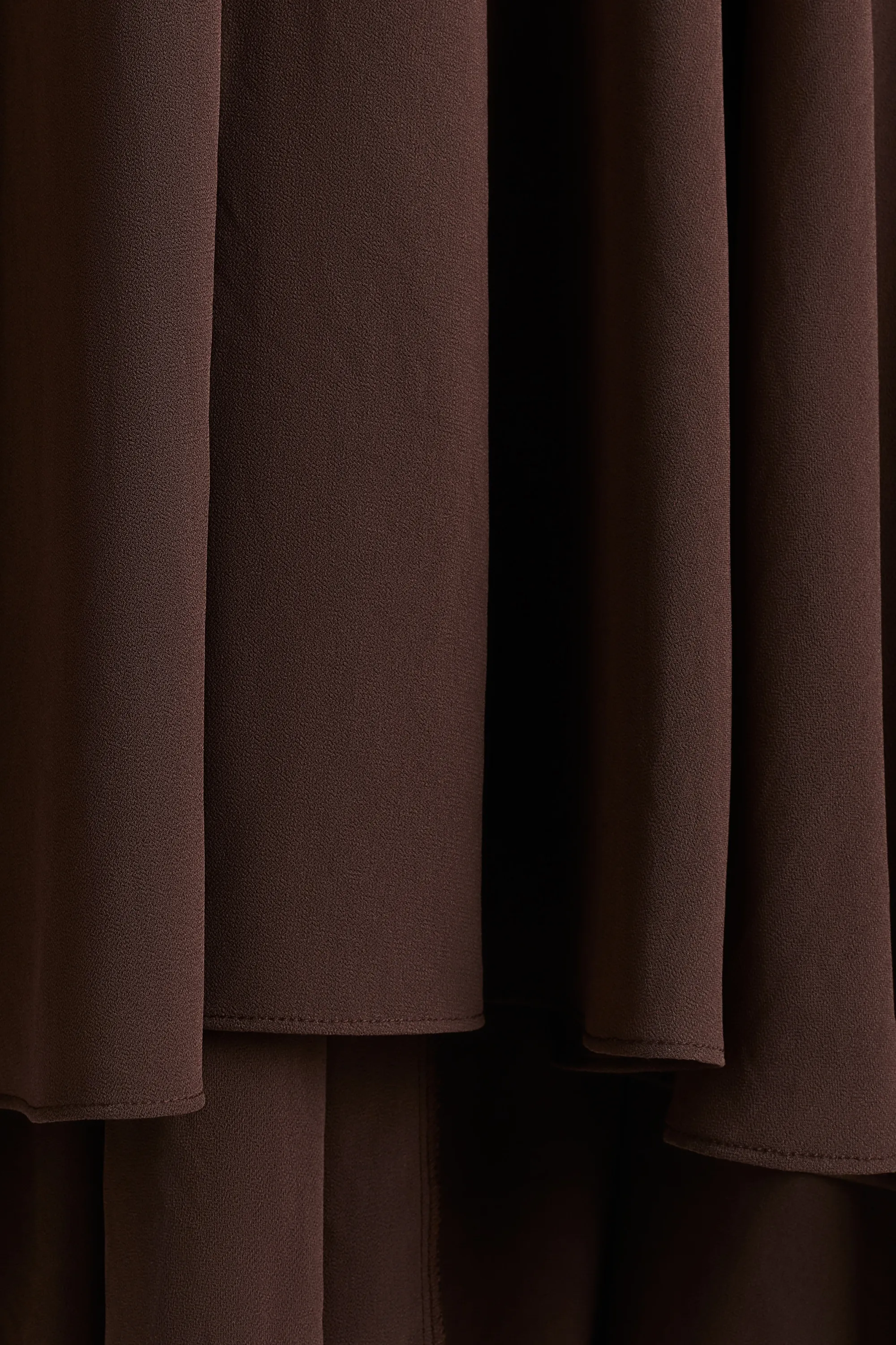 Robe longue en mousseline - Marron foncé
