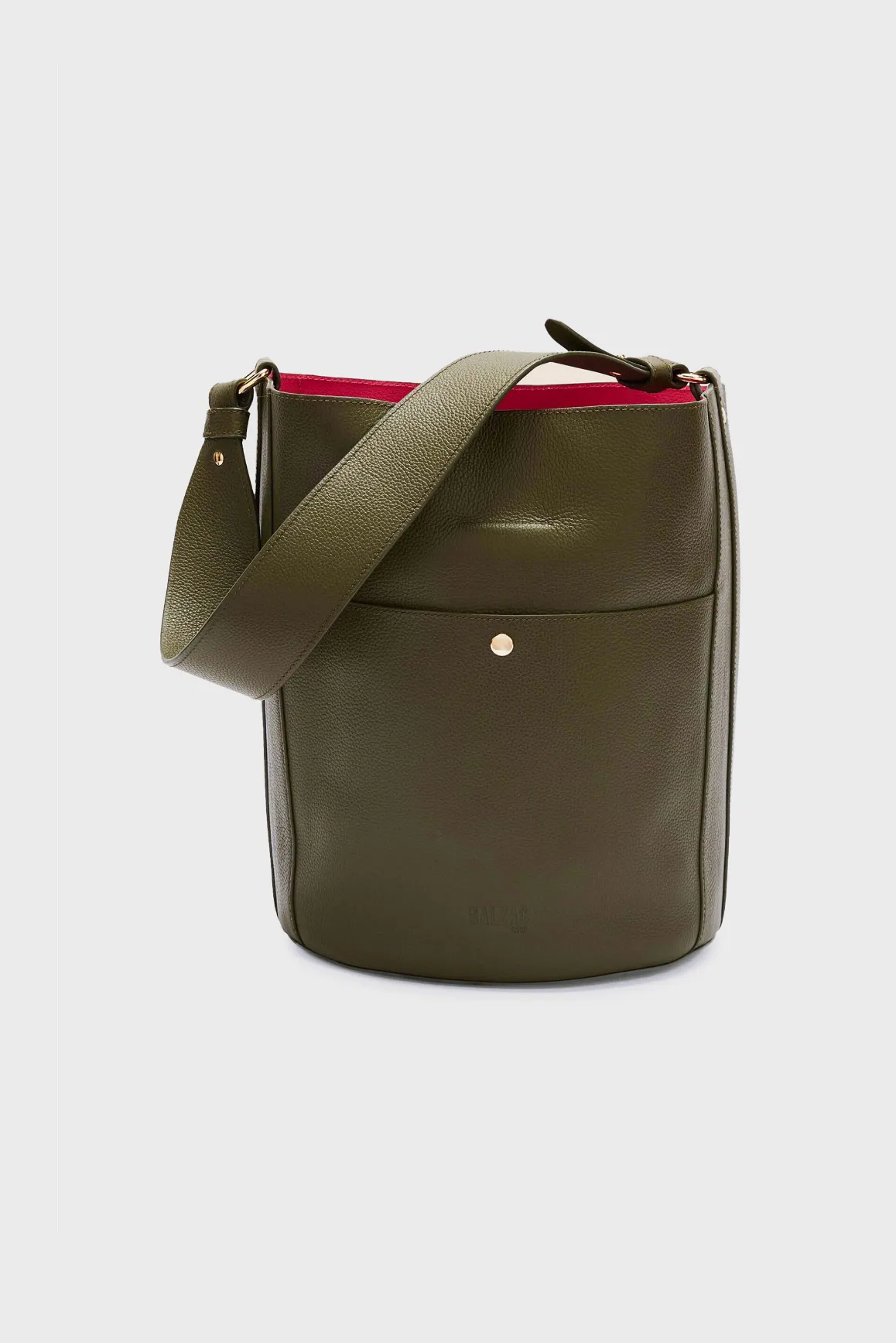 Sac Grand Sofia kaki intérieur fuchsia