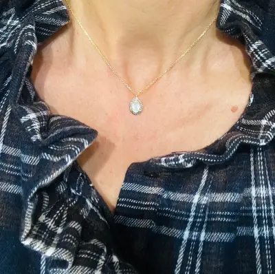 Collier Victoria pierre de lune - Vic & Max — photo 2