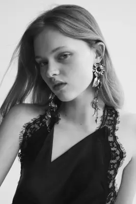 Boucles d'oreilles fleurs - Doré — photo 2