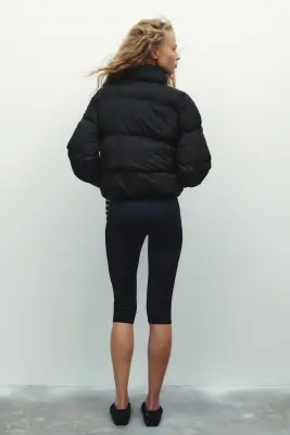 Doudoune en nylon - Noir — photo 3