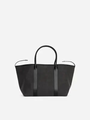 Sac fourre-tout en toile - Noir — photo 4