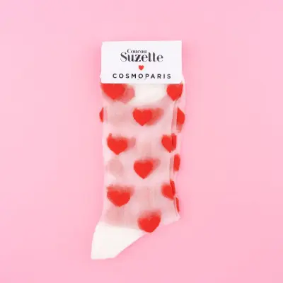 Chaussettes Transparentes Coeur – Coucou Suzette — photo 3