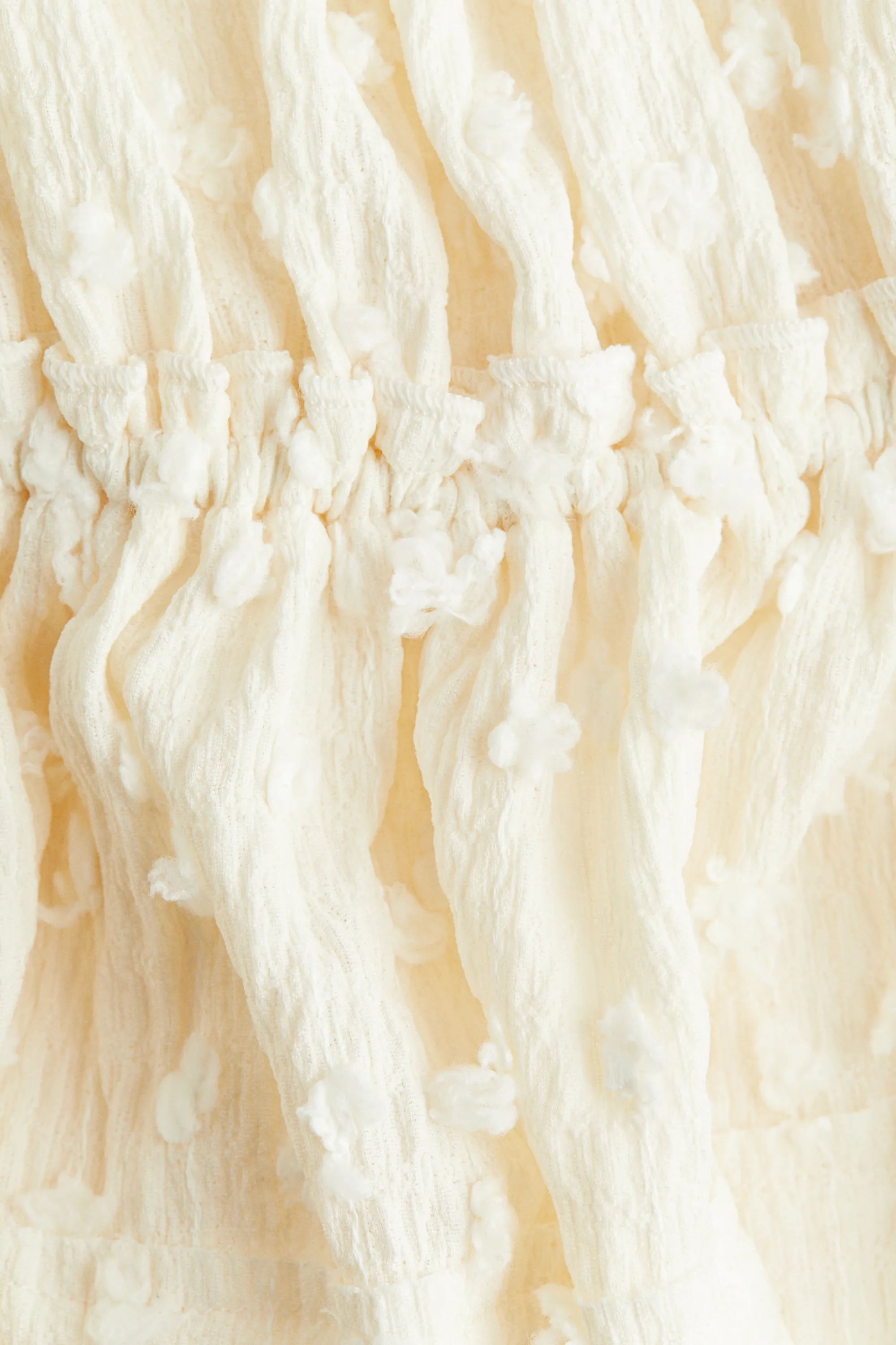 Top en jersey texturé - Crème