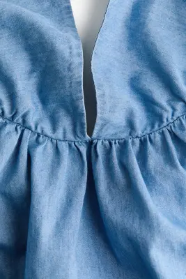 Top dos nu en denim - Bleu denim clair — photo 5