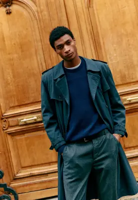 Le pull texturé - Bleu Marine — photo 2