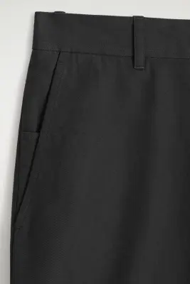 PANTALON CHINO REGULAR DROIT EN COTON - NOIR — photo 5