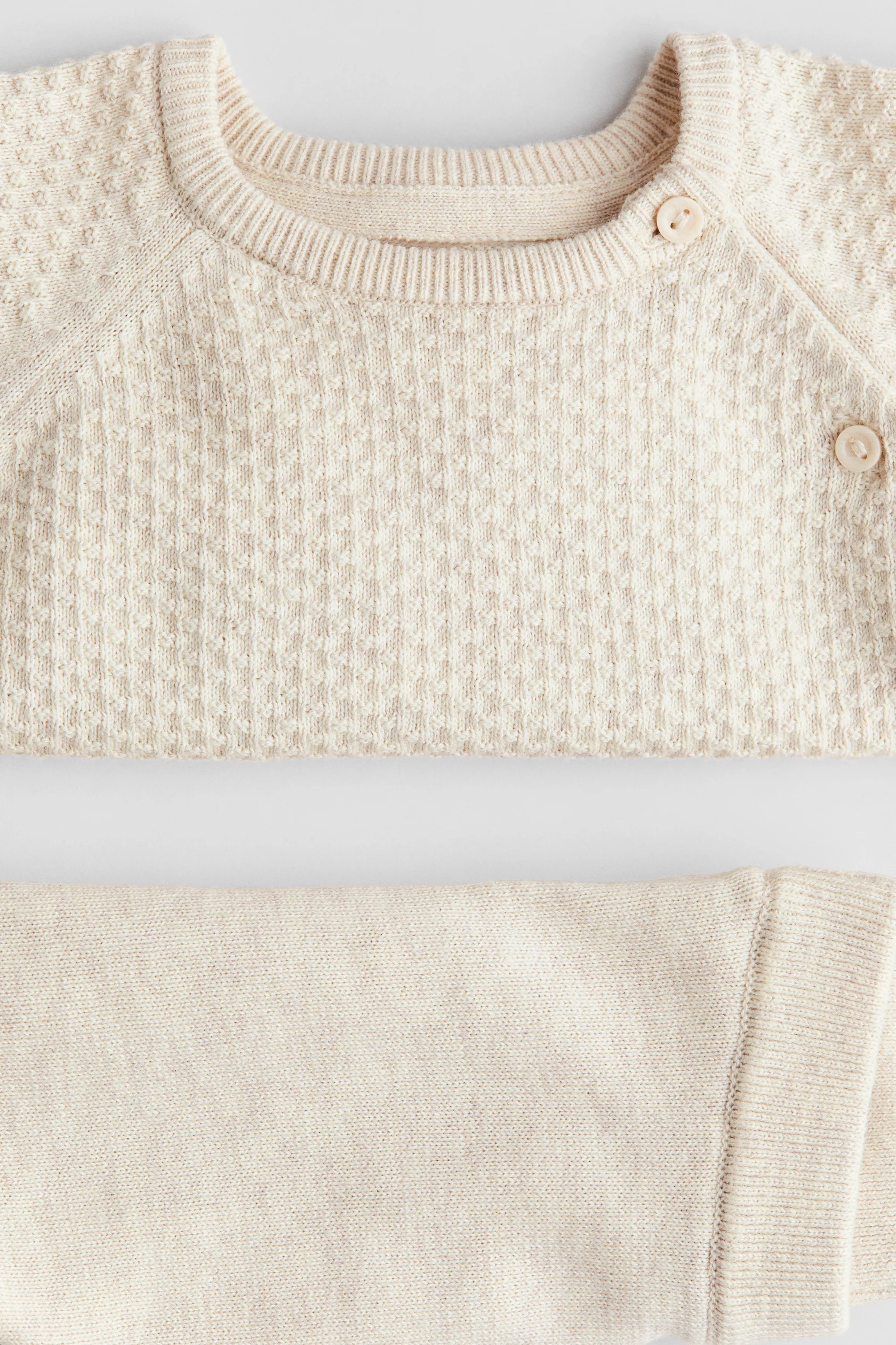 Ensemble 2 pièces en coton - Beige clair
