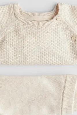 Ensemble 2 pièces en coton - Beige clair — photo 1