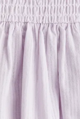 Robe smockée en seersucker - Violet clair — photo 5