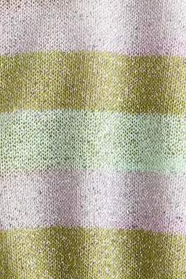 Short en maille scintillante - Vert olive/rayé — photo 3