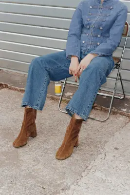 Boots en cuir suédé — photo 2