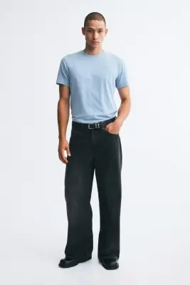 T-shirt Slim Fit - Bleu clair — photo 1