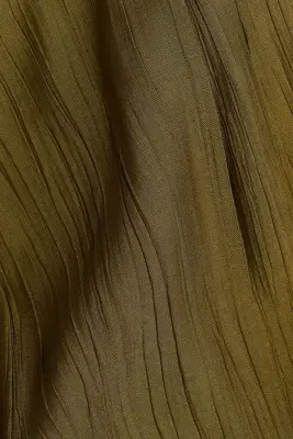Pantalon froissé en viscose mélangée - Vert kaki foncé — photo 4