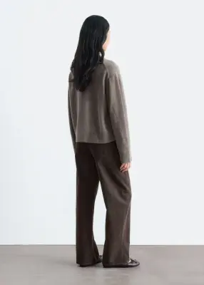 Pull en maille - Taupe foncé — photo 5