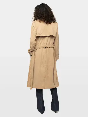 Trench Parisienne Cuir Suede Froissé — photo 2