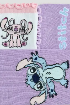 Lot de 5 paires de chaussettes avec motifs - Rose clair/Lilo et Stitch — photo 2