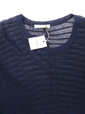 Pull oversize en crêpe de coton bleu marine Prix boutique 660€ Taille 36 à 38 — photo 2