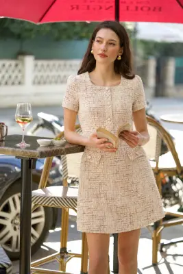 Dina Wool Tweed Mini Dress — photo 1